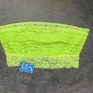 Free People Lace Bandeau Bralette NEON YELLOW